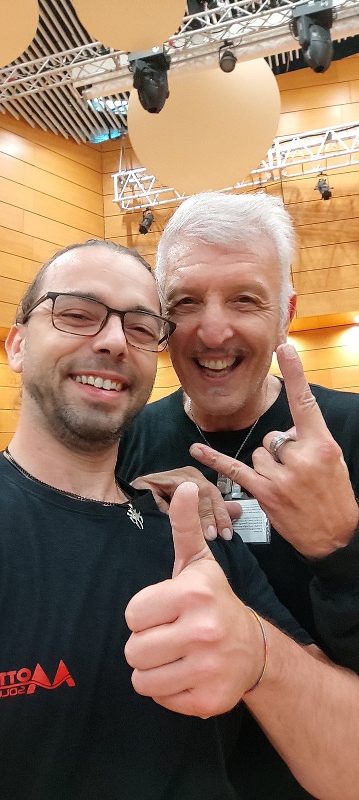 Di nuovo con Diego Spagnoli, anni dopo, a un evento a Milano