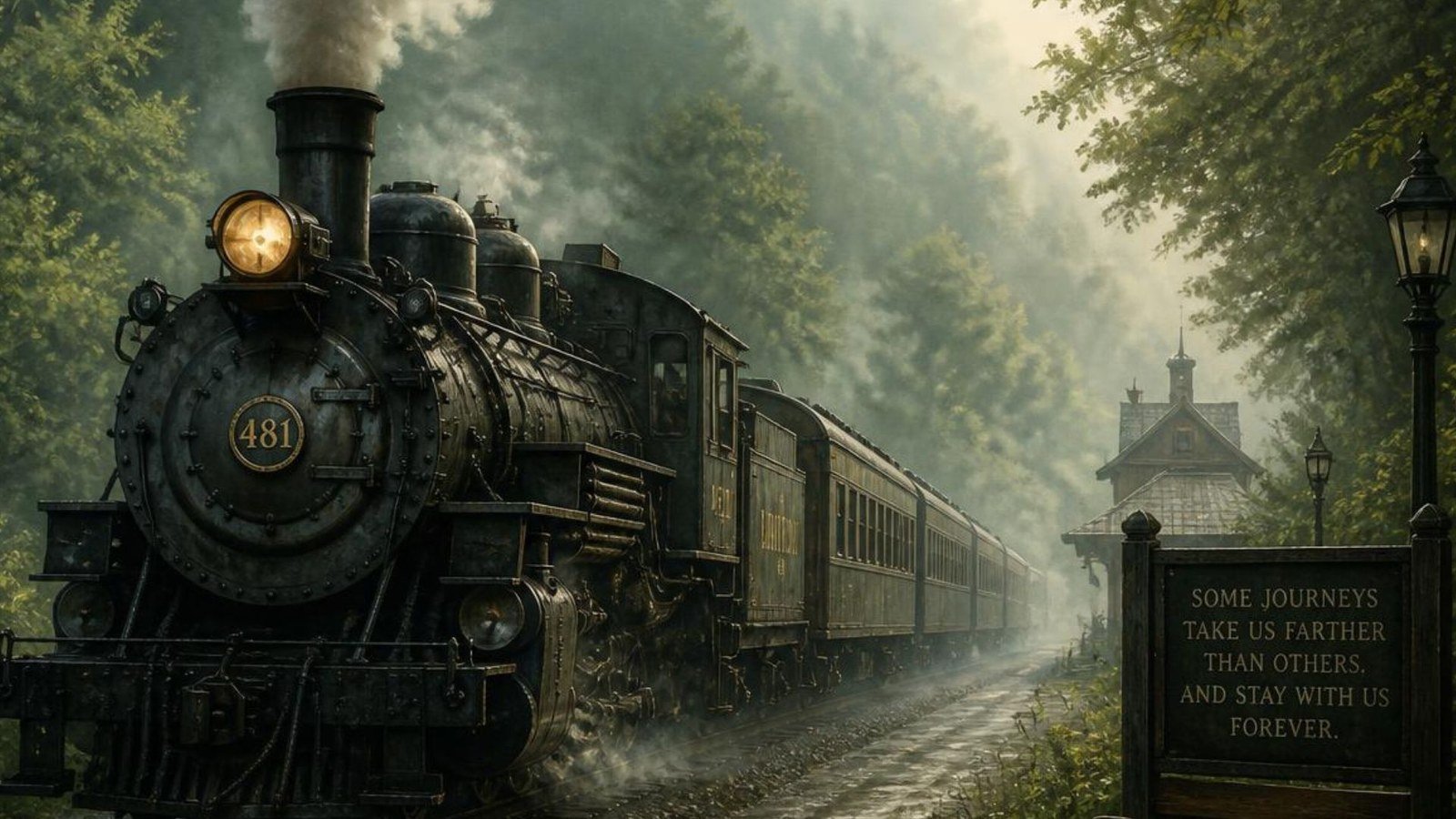 Copertina di non è così: un treno a vapore nella nebbia